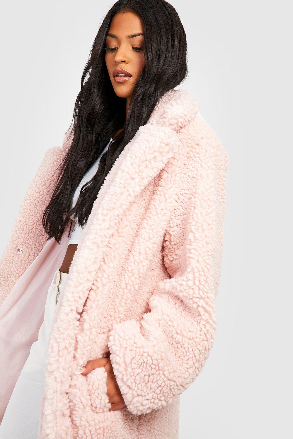 Pink oversized shop teddy coat